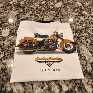 Vintage Harley Davidson Cafe White Shirt Adult Large Las Vegas NWT NOS